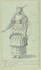 Chloris: final sketch for Henrietta Maria, c.1631 (pen & ink on paper)