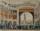 Austria, Vienna, Interior of Josefstadt Theatre, 19th century, print