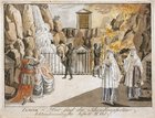 Austria, Vienna, Wolfgang Amadeus Mozart (1756-1791), Die Zauberflote (The Magic Flute), 1791. Set design by Joseph and Peter Schaffer, act II, Tamino, 1793