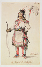 A Chief of the Tchutzki, costume design for the pantomime 