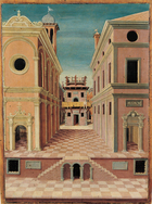 City View (Scenography), 1520 (tempera on panel)