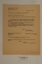 Letter from Border Police Outpost Barnau to Border Police Headquarters Marktredwitz: 5 February, 1947