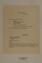 Memo from O. W. Wilson re: Thefts of Czech Property, December 31, 1946