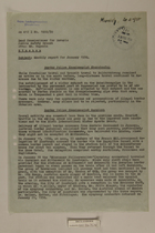 Memo from Dr. Riedl re: Monthly Report for January 1950