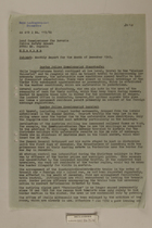 Memo from Dr. Riedl re: Monthly Report for the Month of December 1949