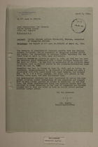 Memo from Dr. Riedl re: Border Crosser Antonio Rossalini, April 6, 1950