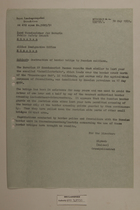 Memo from Georg Mulzer re: Destruction of Border Bridge by Russian Soldiers, May 30, 1951