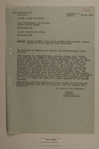 Memo from Dr. Riedl re: Border Traffic Using Field Permits, May 28, 1951