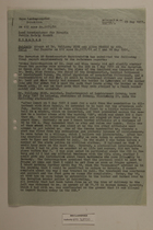 Memo from Dr. Riedl re: Arrest of Dr. Wolfgang Denk and Alice Wesely, May 23, 1951