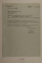 Memo from Dr. Riedl re: Dr. Wolfgang Denk and Miss Alexandra Wesely, May 18, 1951