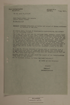 Memo from Georg Mulzer re: Presumed Violation of Border and Arrest of German Nationals by Members of the SNB, May 7, 1951