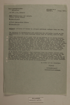 Memo from Schaumberger re: Crossing of Border by Alleged Political Refugee from the CSR, May 5, 1951