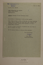 Memo from Dr. Riedl re: Collapse of Czech Surveying Tower, July 11, 1950