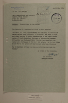 Memo re: Observations on the Border, April 20, 1950