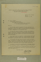Letters from Ellis H. McKay to John D. Brooks, December 19, 1949 and Vincent R. Hurst to Kenneth E. Van Buskirk, December 28, 1949
