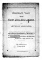 Missionary work of the Women's National Indian Association and letters of missionaries