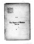 The report of missions for 1900