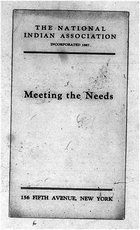 Meeting the needs, reprinted from The Indian's Friend