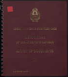 Argentine-Chile Frontier Case: Memorial of the Argentine Republic - Annex of Documents I