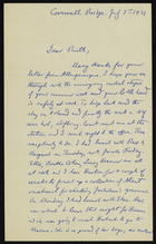 Letter from Franz Boas to Ruth Benedict, July 5, 1931