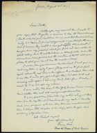 Letter from Franz Boas to Ruth Benedict, August 27, 1931