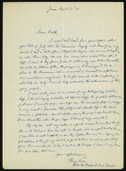 Letter from Franz Boas to Ruth Benedict, August 23, 1931
