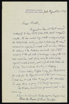 Letter from Franz Boas to Ruth Benedict, July 29, 1933