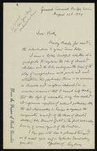 Letter from Franz Boas to Ruth Benedict, August 23, 1934