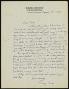 Letter from Franz Boas to Ruth Benedict, August 30, 1937