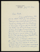 Letter from Franz Boas to Ruth Benedict, July 24, 1938