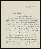 Letter from Franz Boas to Ruth Benedict, December 20, 1939