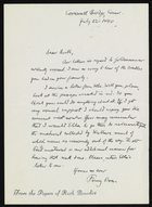 Letter from Franz Boas to Ruth Benedict, July 22, 1940