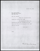 Copy of Letter from Ruth Benedict to Dr. Harry Bakwin, October 30, 1936