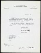 Letter from Ware Cattell to Ruth Benedict, January 8, 1943