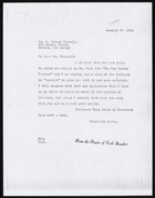 Copy of Letter from Ruth Benedict to O. Watson Flavelle, January 27, 1943