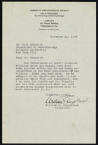 Letter from William E. Lingelbach to Ruth Benedict, November 18, 1946