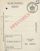 Cover and Retailers Page of General Ration Book