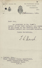Letter from F. C. Marsh to Adrian Lumley, Feb. 28, 1938