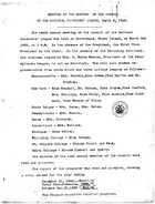 Minutes of the Meeting of the Council of the National Consumers' League, March 2, 1909