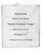 Program, Fifteenth Annual Meeting, National Consumers' League, December 10th and 11th, 1914, Washington, D.C.