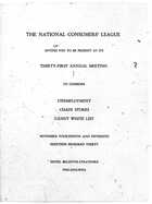 Invitation, National Consumers' League Thirty-First Annual Meeting, November 14-15, 1930