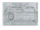 Ok Kei: Inspection Card, Yokohama Port, Travel on the Shin Maryu to Hawaii, Ticket number 123133