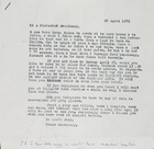 Correspondence Between Raymond Firth and Frederick Soaki, April 1975