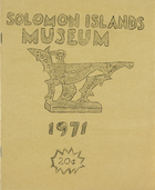 Solomon Islands Museum 1971