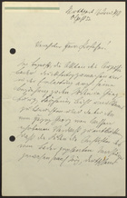Letter from Gustav Bossert to Markus Brann, June 16, 1911