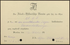 Invitation from Akademisch-Historischer Verein to Markus Brann, October 14