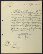 Letter from Curatorium der Kommerzienrat Fraenckel'schen Stiftungen to Markus Brann, January 2, 1915