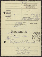 Card from Willy Cohn to Markus Brann, November 19, 1917