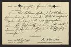 Letter from A. Favorke to Markus Brann, April 22, 1910