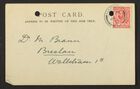 Postcard from R. B. Fleming to Markus Brann, January 7, 1913